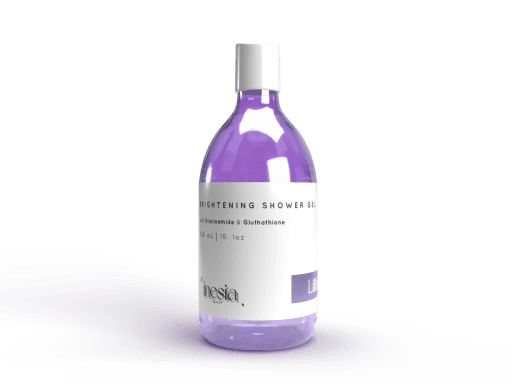 Botol bening ungu INESIA Lilibeth Brightening Shower Gel